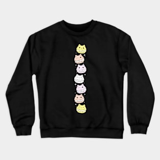 Pangender Pride Flag Month Cute Cat Kawaii Macaron Crewneck Sweatshirt